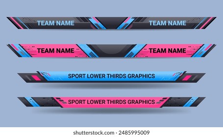 Scoreboard Broadcast and Lower Thirds Template for sport soccer and football