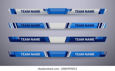 Scoreboard Broadcast and Lower Thirds Template for sport soccer and football