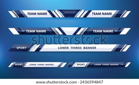 Scoreboard Broadcast and Lower Thirds Template for sport soccer and football