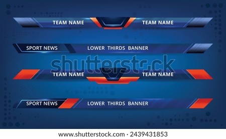 Scoreboard Broadcast and Lower Thirds Template for sport soccer and football