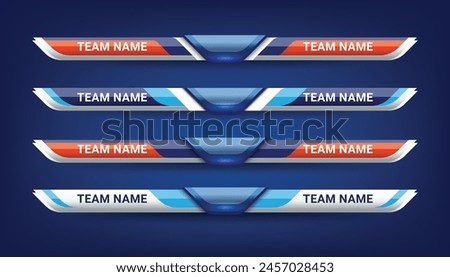 Scoreboard Broadcast and Lower Thirds Template for sport soccer and football