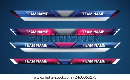 Scoreboard Broadcast and Lower Thirds Template for sport soccer and football