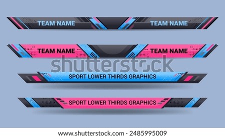 Scoreboard Broadcast and Lower Thirds Template for sport soccer and football