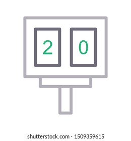 scoreboard colour line vector icon