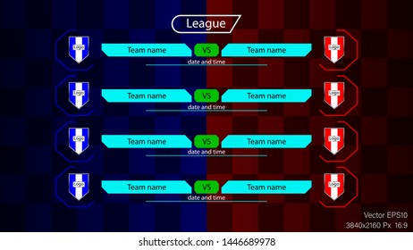 Scoreboard and corresponding statistics with background.