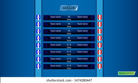 Scoreboard and corresponding statistics with background.