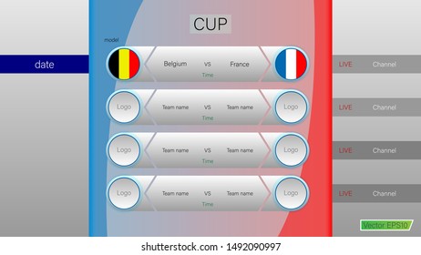 Scoreboard and corresponding statistics with background.