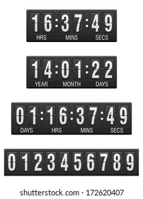 scoreboard countdown timer vector illustration isolated on white background