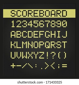 Scoreboard digital font svg