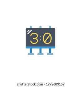 scoreboard Flat Icon Isolated On White Background