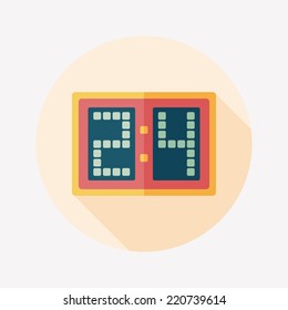 scoreboard flat icon with long shadow,eps10