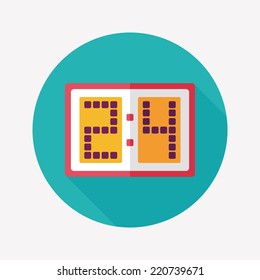 scoreboard flat icon with long shadow,eps10