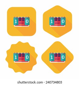 scoreboard flat icon with long shadow,eps10