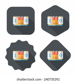 scoreboard flat icon with long shadow,eps10