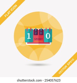 scoreboard flat icon with long shadow,eps10