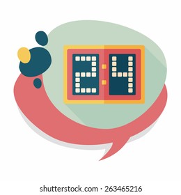 scoreboard flat icon with long shadow,eps10