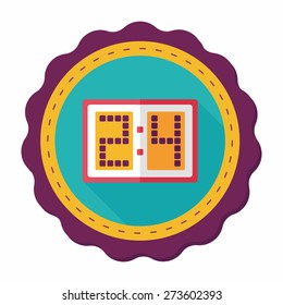 scoreboard flat icon with long shadow,eps10