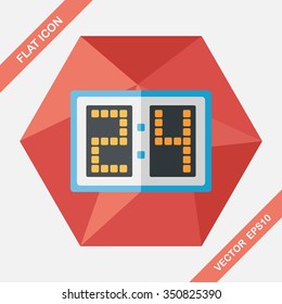 scoreboard flat icon with long shadow,eps10