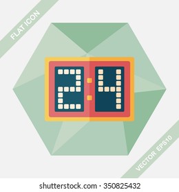 scoreboard flat icon with long shadow,eps10