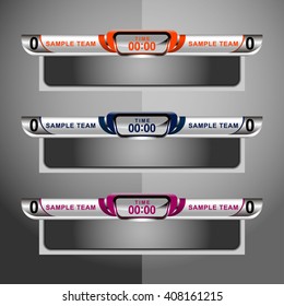scoreboard game for football and soccer, vector illustration