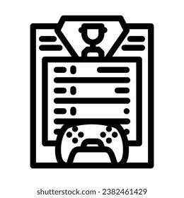 scoreboard game line icon vector. scoreboard game sign. isolated contour symbol black illustration