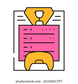scoreboard game line icon vector. scoreboard game sign. isolated symbol illustration