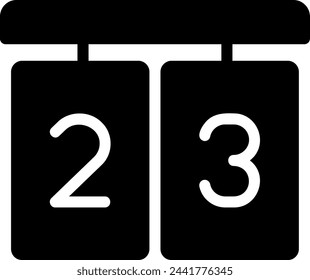 scoreboard glyph icon illustration vector