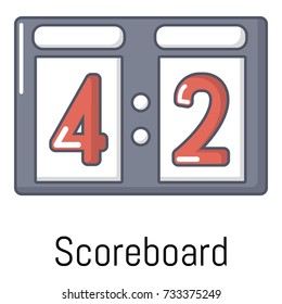 Scoreboard icon. Cartoon illustration of scoreboard vector icon for web