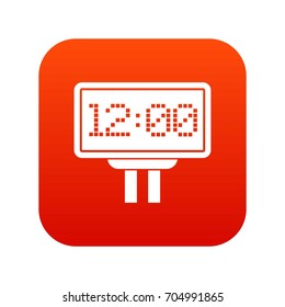 Scoreboard icon digital red for any design isolated on white vector illustration