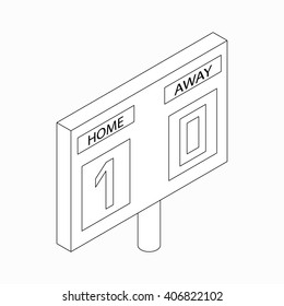 Scoreboard icon, isometric 3d style 