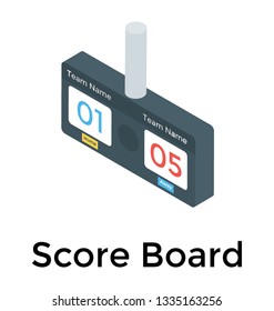 Scoreboard icon in isometric vector 
