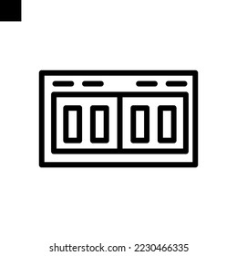 Scoreboard icon line style vector