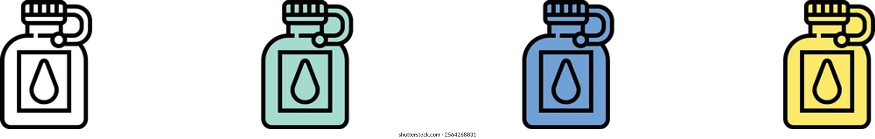 scoreboard icon. Outline, Green, Blue and Yellow Style Design Isolated On White Background