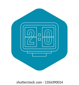 Scoreboard icon. Outline illustration of scoreboard vector icon for web