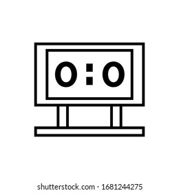 scoreboard icon outline style vector for your web design, logo, UI. illustration
