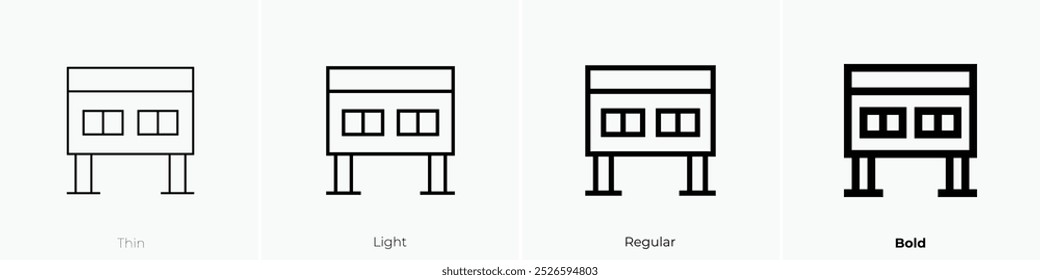 scoreboard icon. Thin, Light Regular And Bold style design isolated on white background
