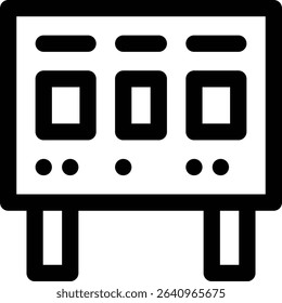 scoreboard icon. Thin Linear Style Design Isolated On White Background