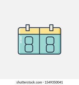 Scoreboard icon vector filled outline style. vector icons
