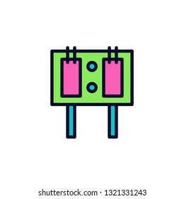 Scoreboard Icon Vector Illustration in Filled Style for Any Purpose