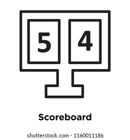 Scoreboard icon vector isolated on white background, Scoreboard transparent sign , sign and symbols in thin linear outline style