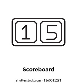 Scoreboard icon vector isolated on white background, Scoreboard transparent sign , sign and symbols in thin linear outline style