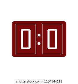 Scoreboard icon vector icon. Simple element illustration. Scoreboard symbol design. Can be used for web and mobile.