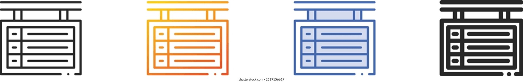 scoreboard icon.Thin Linear, Gradient, Blue Stroke and bold Style Design Isolated On White Background