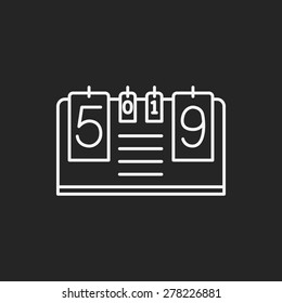 Scoreboard line icon