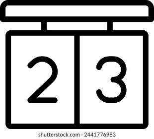 scoreboard line icon illustration vector