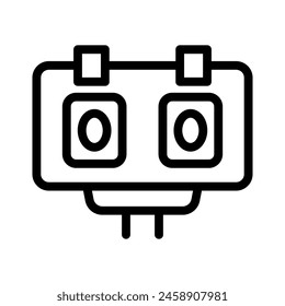 gráfico de Vector de ilustración de icono de línea de marcador. Ilustración de elemento simple gráfico de Vector, adecuado para App, Sitios web y presentaciones aisladas sobre fondo blanco