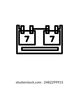 	
Scoreboard line style vector element