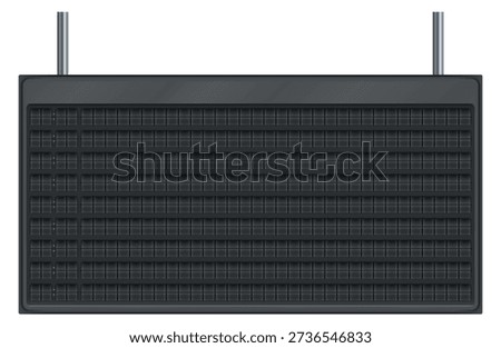 Scoreboard mockup. Digital black panel for sport score