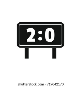 Scoreboard with result display icon. Black simple silhouette illustration of Scoreboard with result display vector icon for web isolated on white background