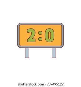 Scoreboard with result display icon. Cartoon illustration of Scoreboard with result display vector icon for web isolated on white background